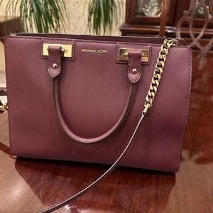Very Elegant Dark Cherry Michael Kors, Large handbag - Fall vibes!